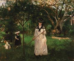 Berthe Morisot The Butterfly Hunt Sweden oil painting art